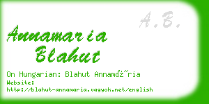 annamaria blahut business card